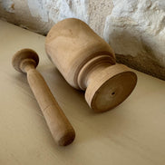 Vintage Wooden Pestal and Mortar