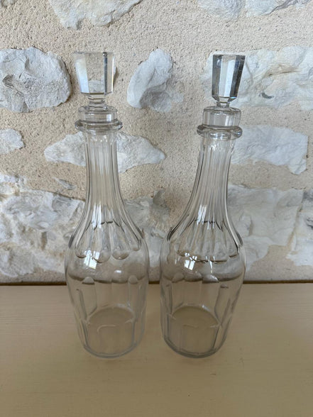 Pair of Crystal Baccarat Wine Carafes
