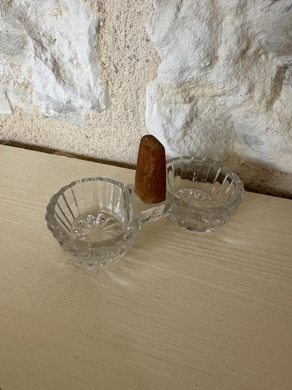 Glass Salt & Pepper Holder