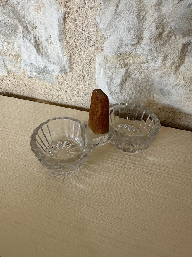 Glass Salt & Pepper Holder