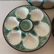 Vintage French Longchamp Oyster Plates & Server Set