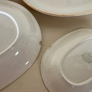 Vintage Villeroy & Boch Biarritz Serving Set: Cream Porcelain, Gold Trim
