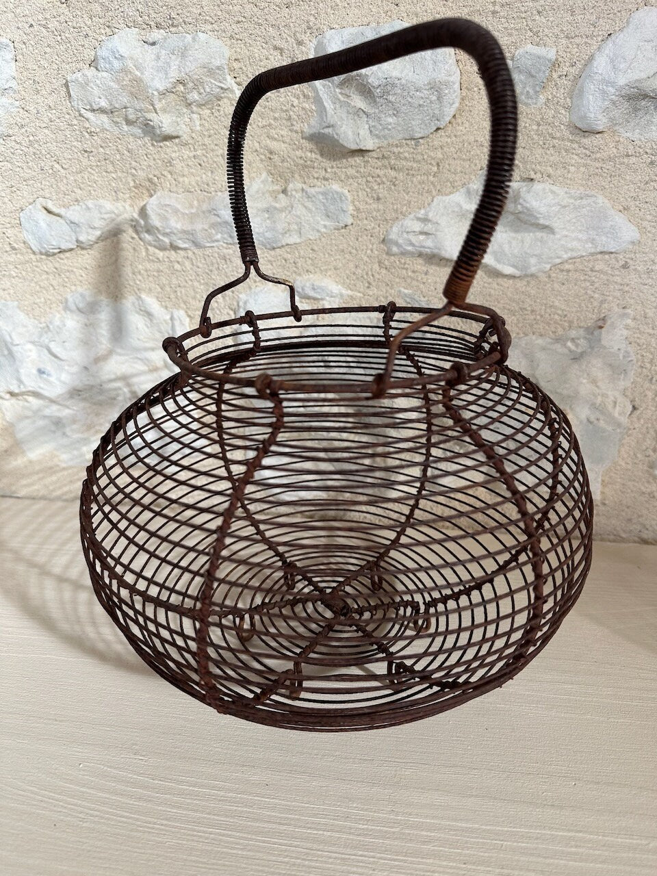 Antique French Egg Basket