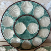 Vintage French Longchamp Oyster Plates & Server Set