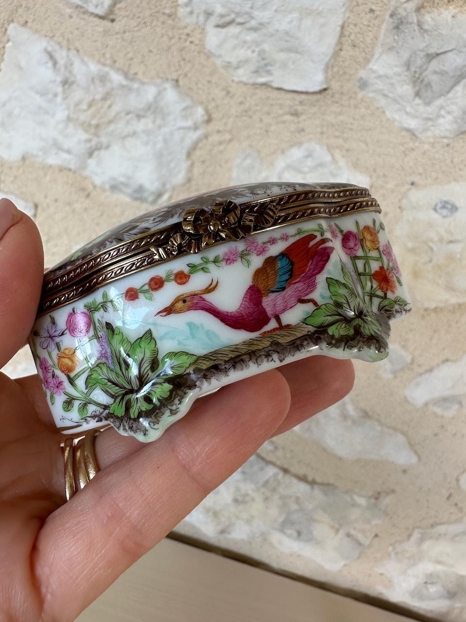 Exquisite Hand Painted Limoges Trinket Box