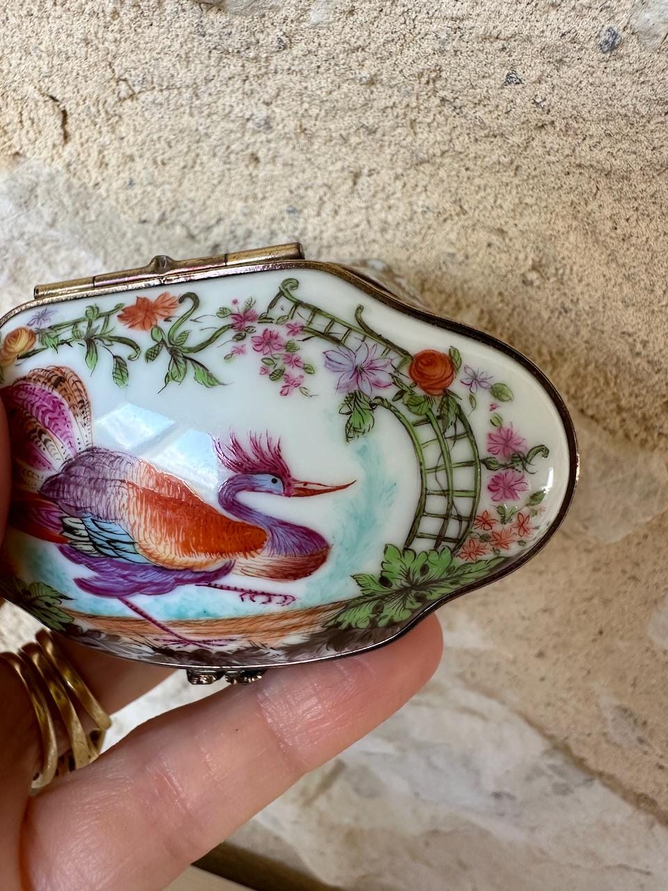 Exquisite Hand Painted Limoges Trinket Box