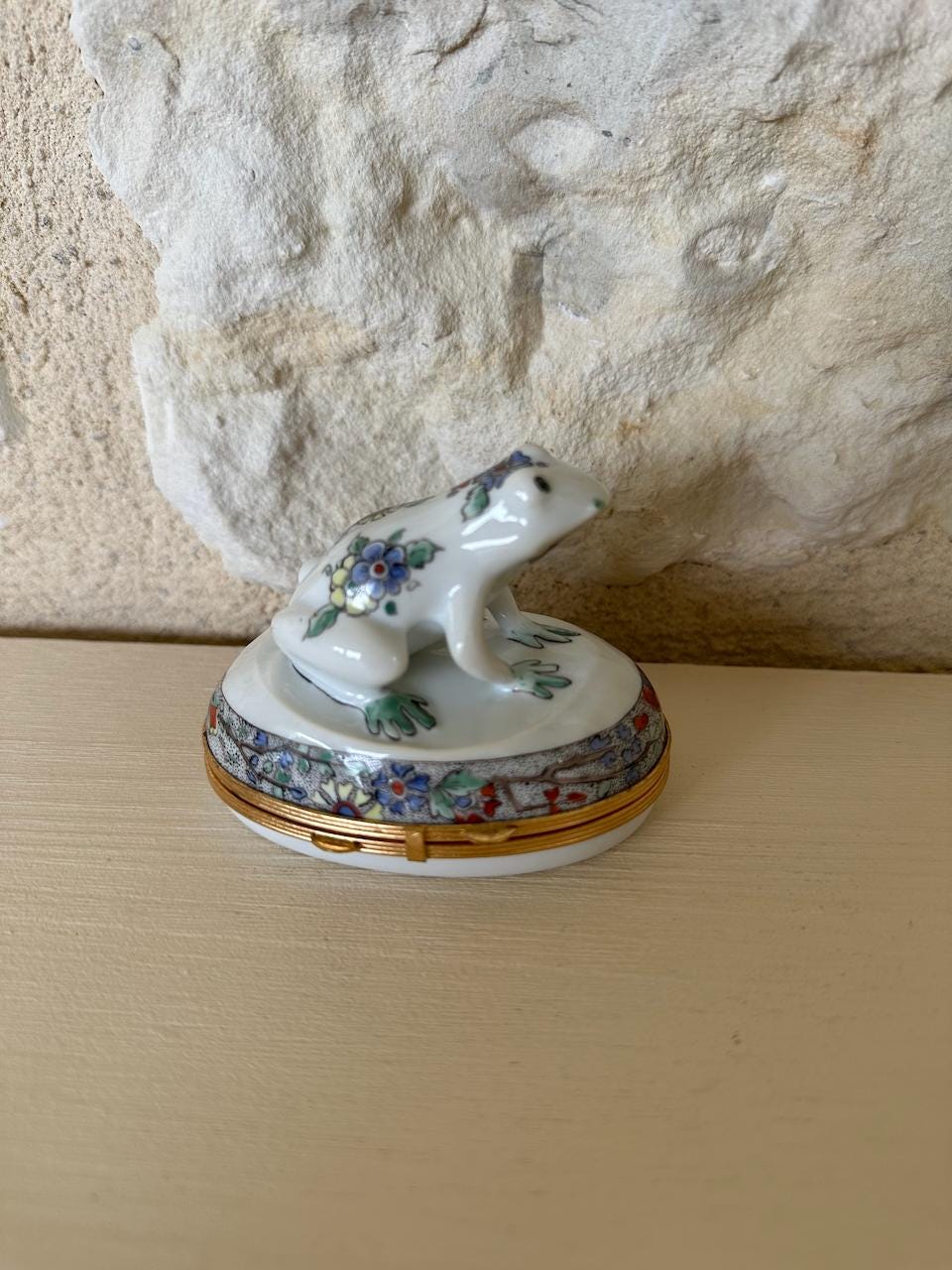 Limoges Frog Trinket Box
