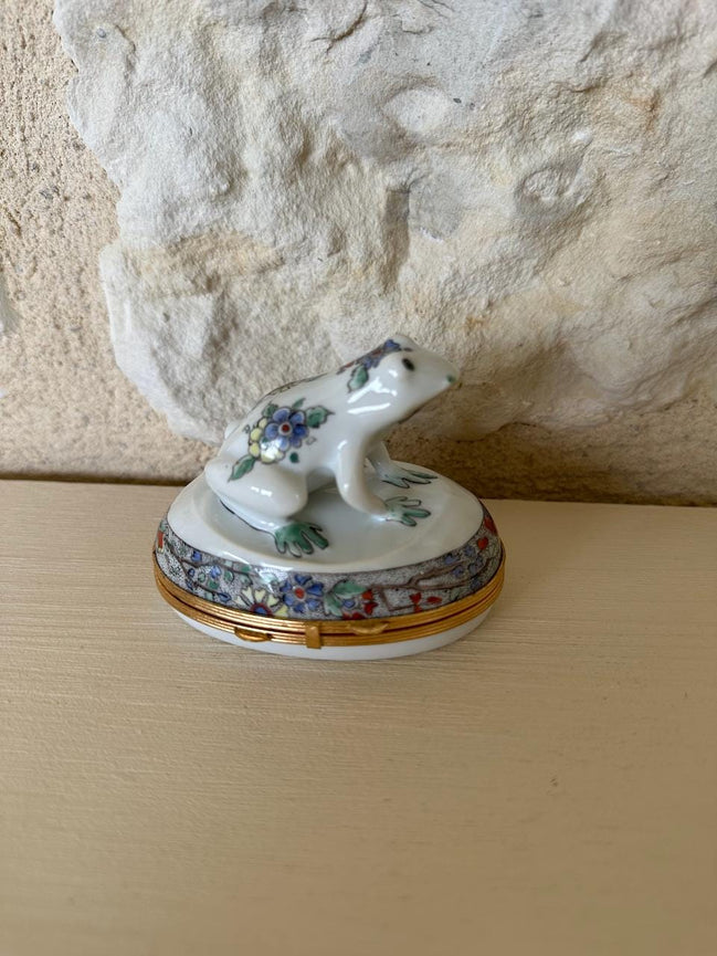 Limoges Frog Trinket Box