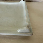 Antique French Footed Terre de Fer Hot Plate