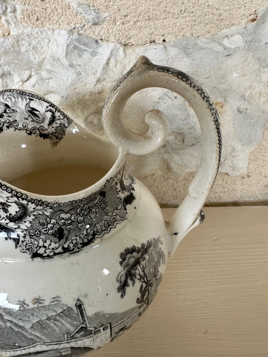 Rare Antique Porcelain Jug by David Johnston of Bordeaux