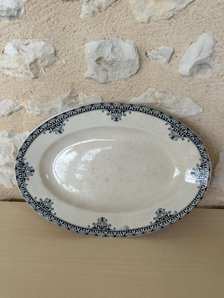 Aged Terre de Fer Oval Serving Dish