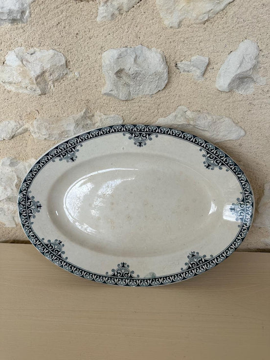 Aged Terre de Fer Oval Serving Dish