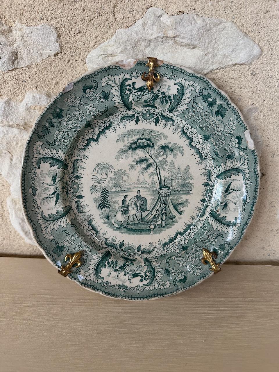 Decorative Antique Plate David Johnston Bordeaux