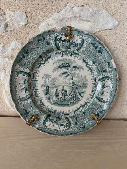 Decorative Antique Plate David Johnston Bordeaux