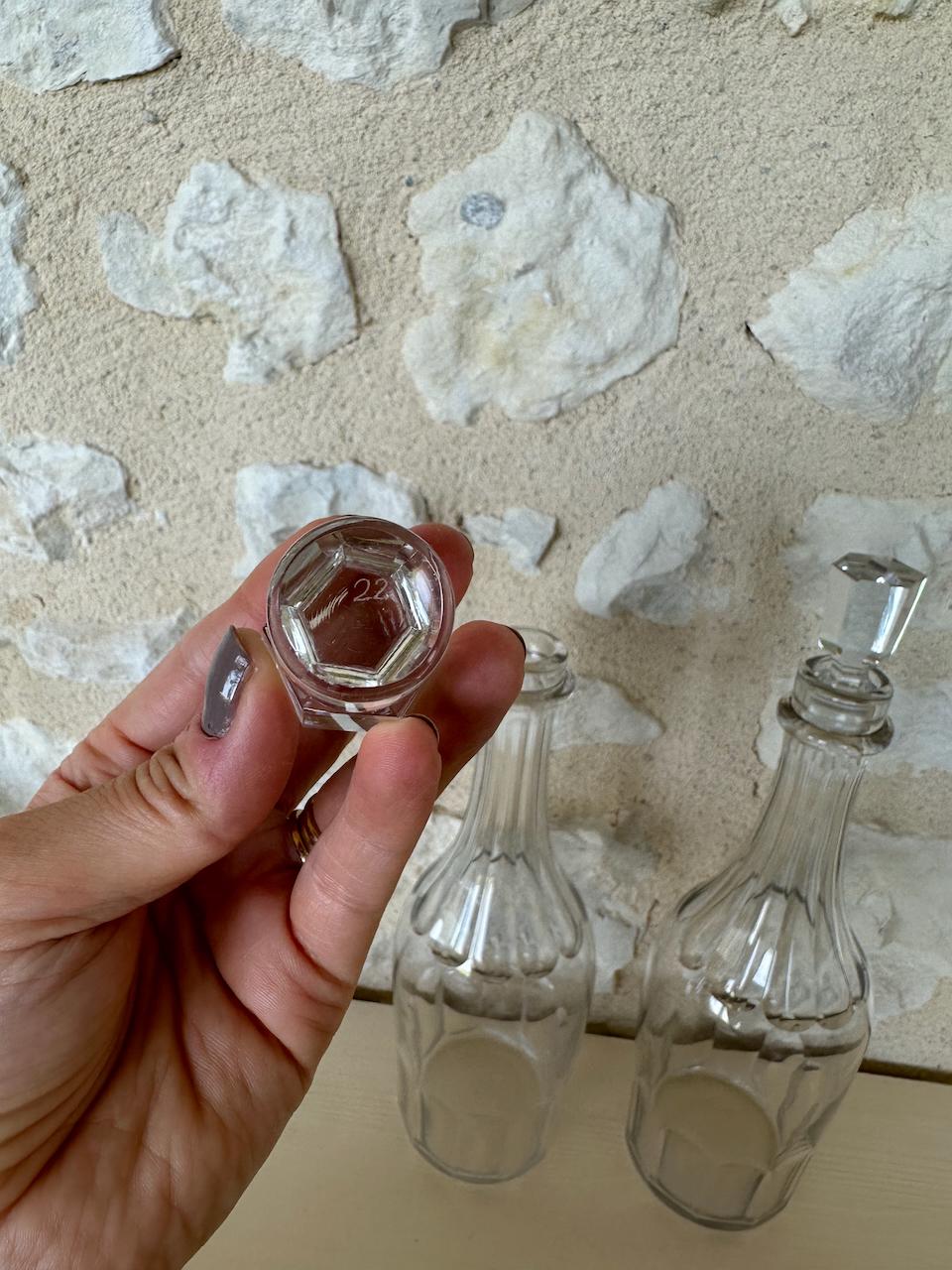 Pair of Crystal Baccarat Wine Carafes