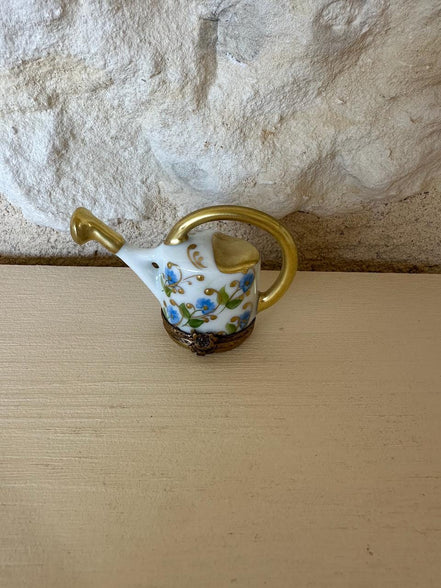 Limoges Watering Can Trinket Box